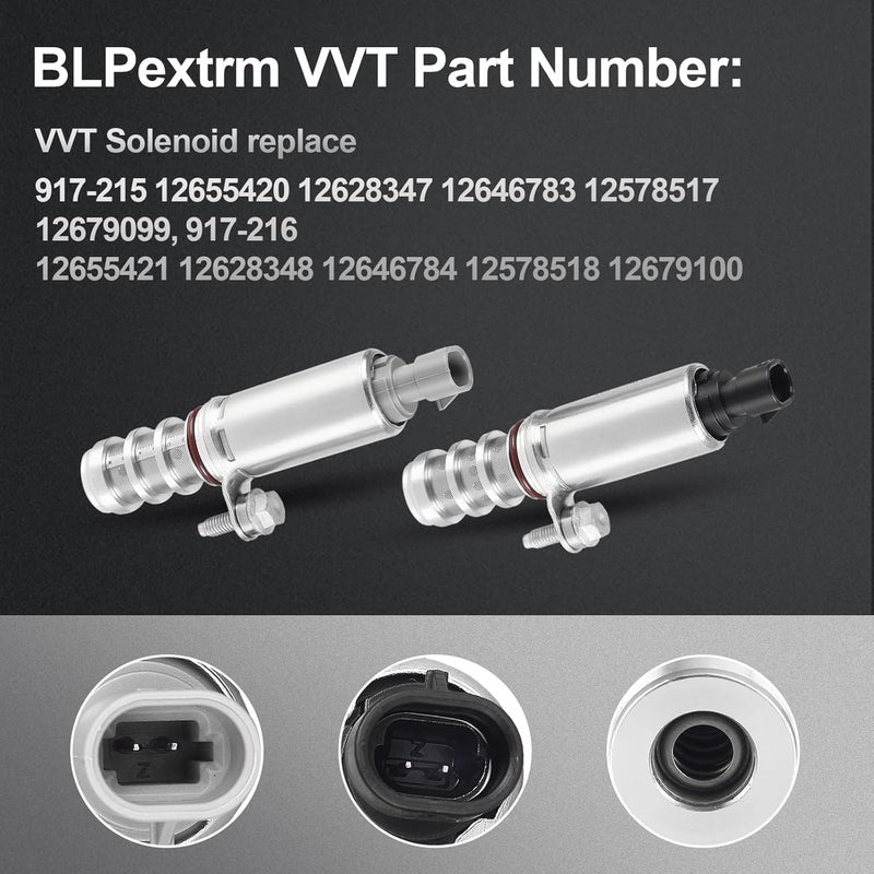 BLPextrm Variable Valve Timing VVT Solenoid Fits for Chevy Equinox Malibu Cobalt HHR, for GMC Terrain, for Buick LaCrosse 2.0L 2.2L 2.4L - Camshaft Position Actuator Solenoid Replace 12655421 12655420 - Image 5